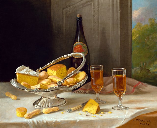 Still Life with Silver Cake Basket by John F. Francis