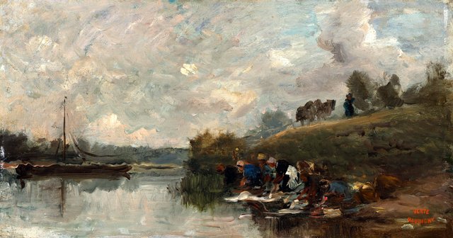 Auvers (Washerwomen) by Charles-François Daubigny