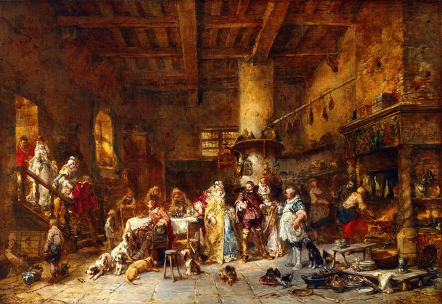 Country Tavern, Feasting by Eugène Isabey