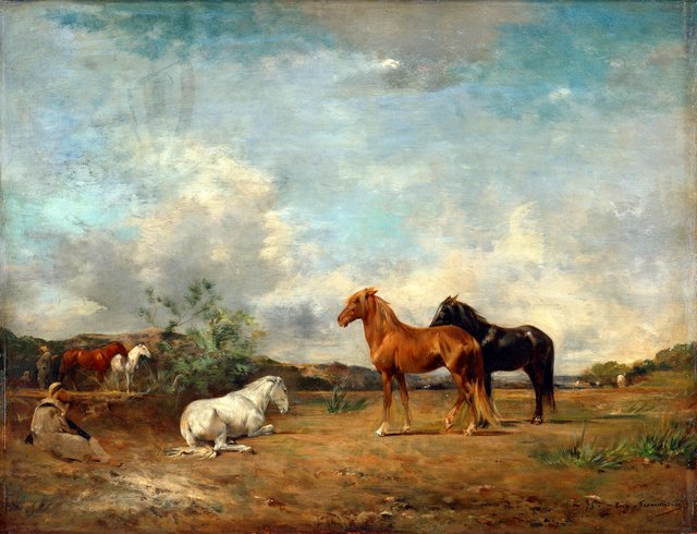 Arab Encampment by Eugène Fromentin