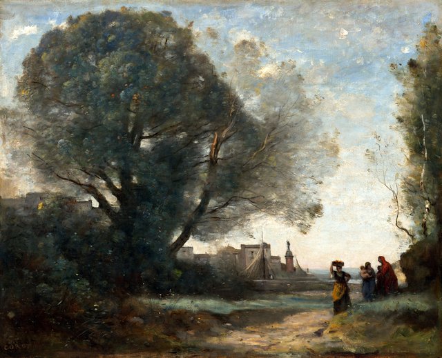 Souvenir of Terracina by Jean-Baptiste Camille Corot