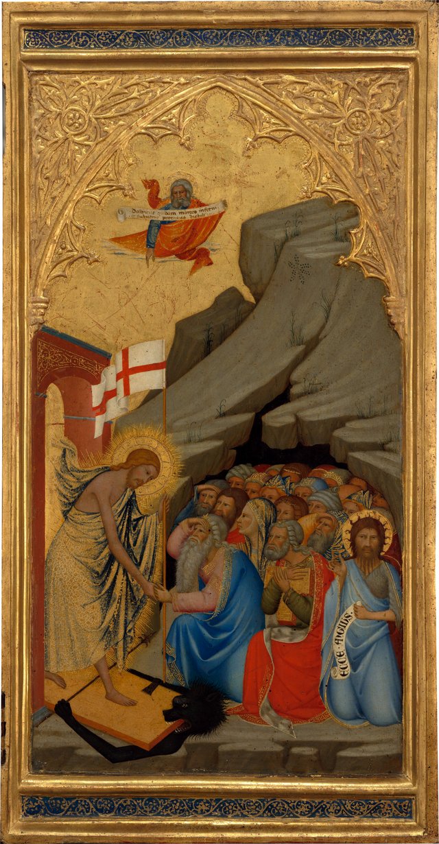 Scenes from the Passion of Christ: The Descent into Limbo [right panel] by Andrea Vanni