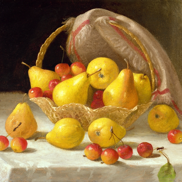 Basket of Pears and Crabapples by John F. Francis