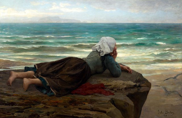 The Cliff (La Falaise) by Jules Breton