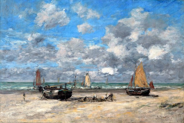 Low Tide at Scheveningen by Eugène Louis Boudin