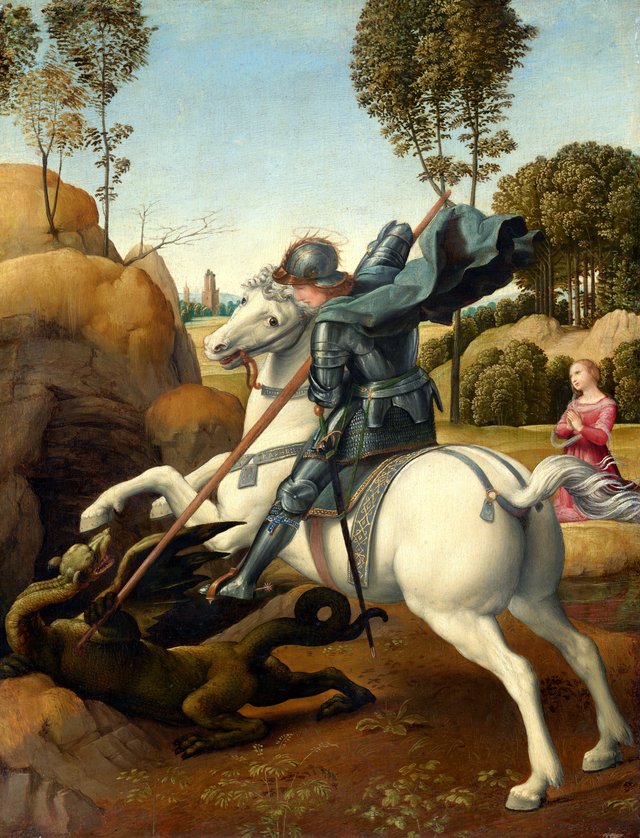 Saint George and the Dragon by Raphael