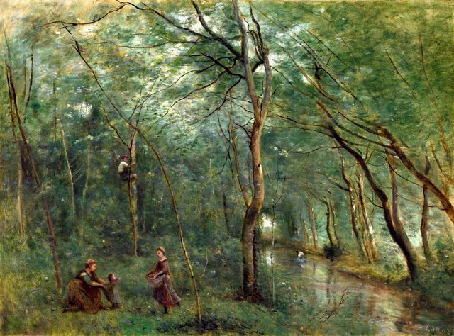 The Eel Gatherers by Jean-Baptiste Camille Corot
