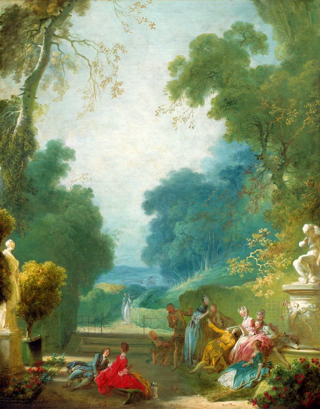A Game of Hot Cockles by Jean-Honoré Fragonard