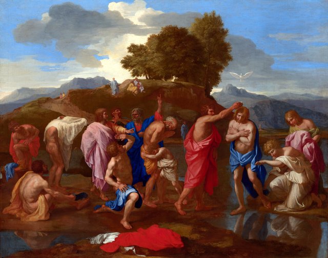The Baptism of Christ by Nicolas Poussin