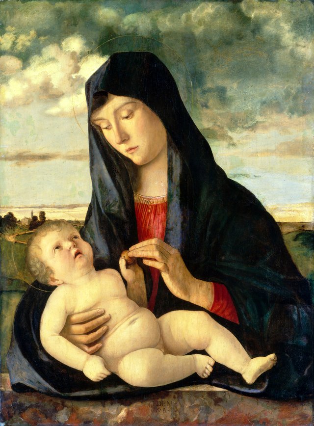 Madonna and Child in a Landscape by Giovanni Bellini