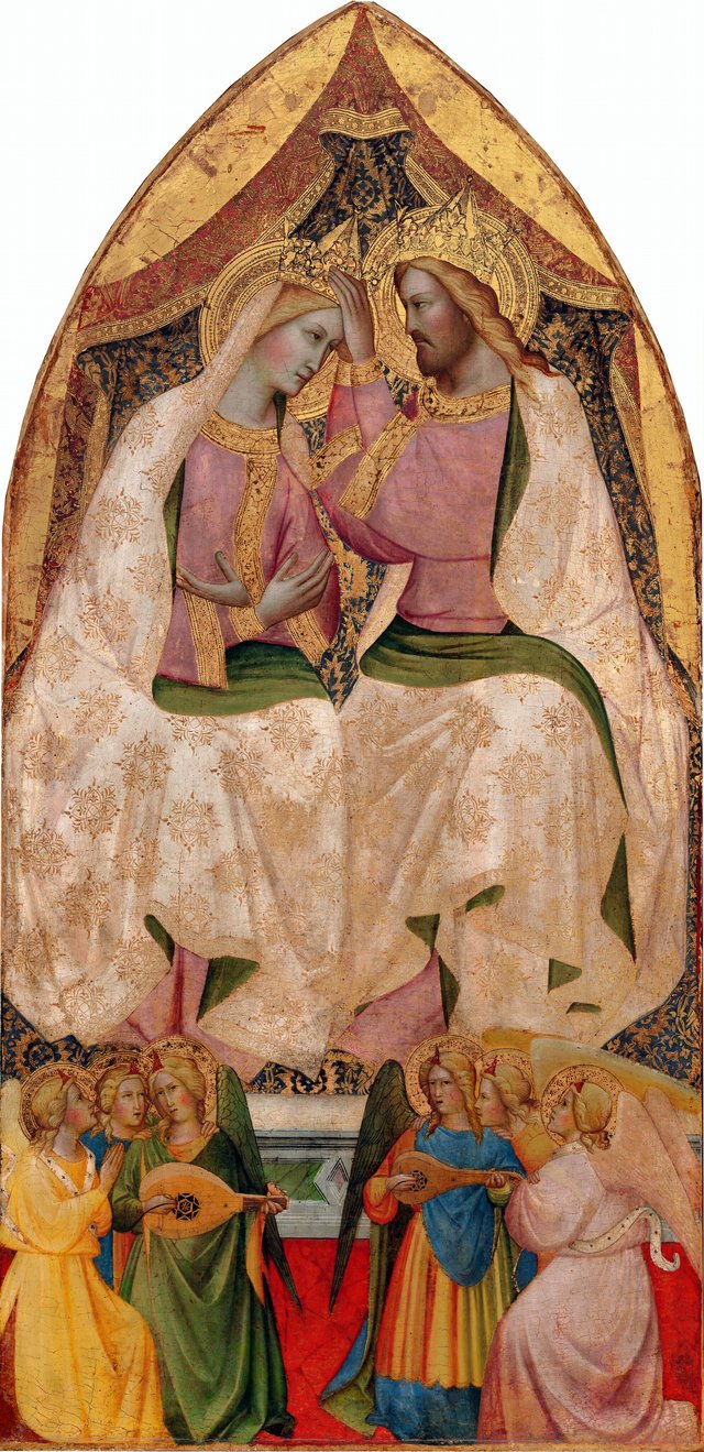 The Coronation of the Virgin with Six Angels by Agnolo Gaddi