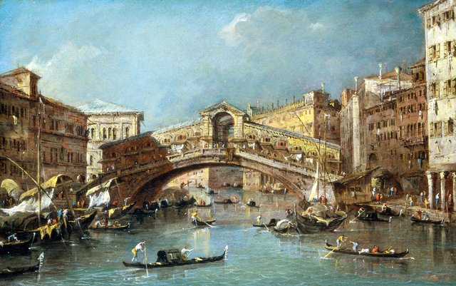 Rialto Bridge, Venice by Francesco Guardi