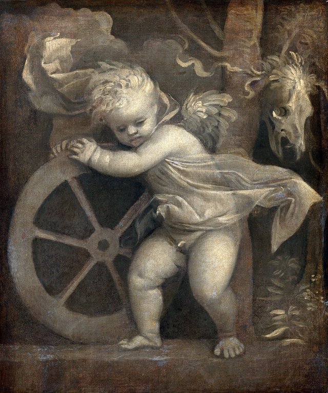Cupid with the Wheel of Time by Titian