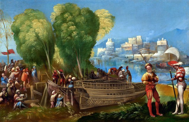 The Trojans Repairing Their Ships in Sicily by Dosso Dossi