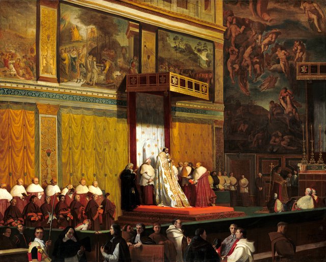 Pope Pius VII in the Sistine Chapel by Jean-Auguste-Dominique Ingres