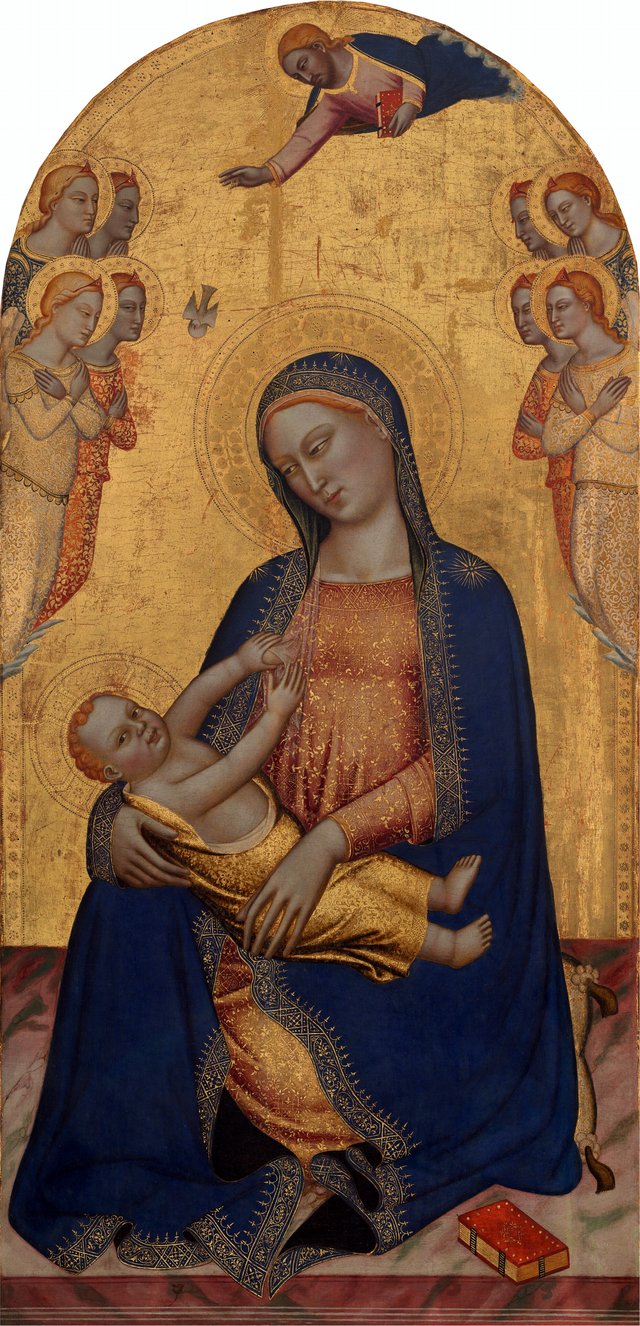Madonna and Child with God the Father Blessing and Angels by Jacopo di Cione