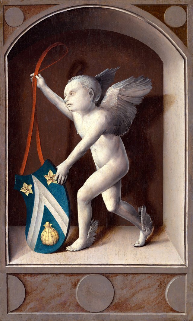 Putto with Arms of Jacques Coëne [reverse] by Bernard van Orley