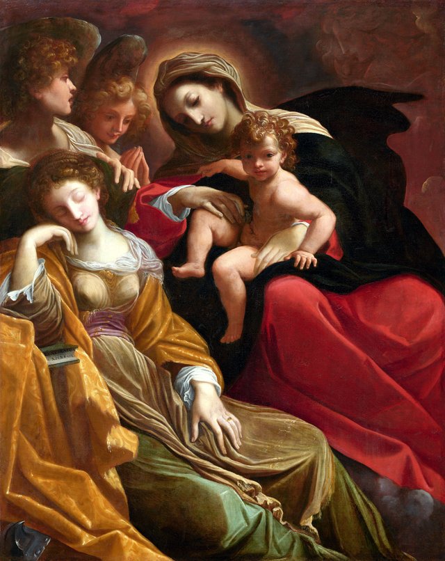 The Dream of Saint Catherine of Alexandria by Ludovico Carracci