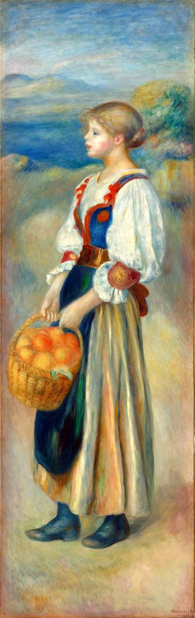 Girl with a Basket of Oranges by Pierre-Auguste Renoir