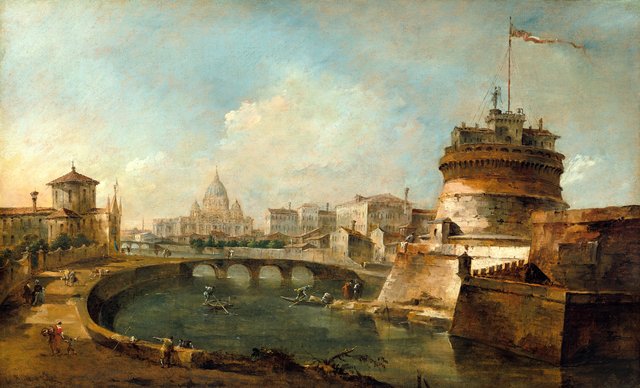 Fanciful View of the Castel Sant'Angelo, Rome by Francesco Guardi