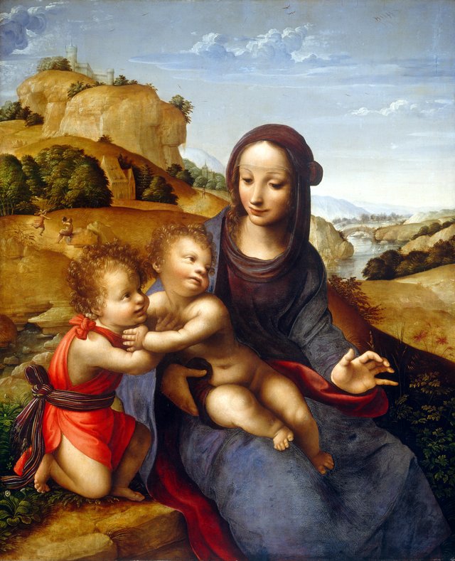 Madonna and Child with the Infant Saint John by Fernando Yáñez de la Almedina
