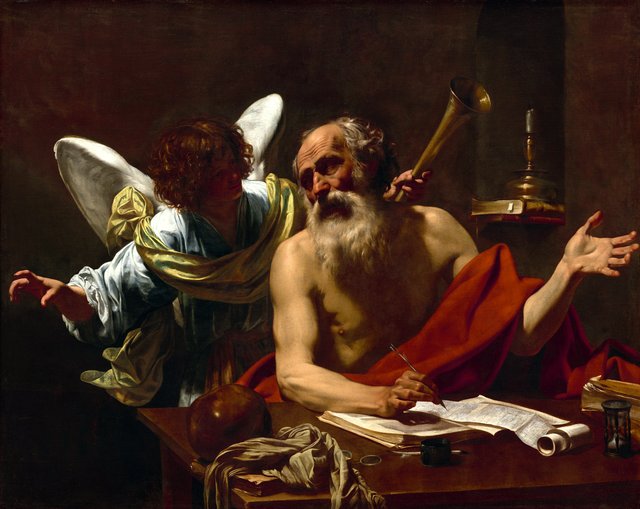 Saint Jerome and the Angel by Simon Vouet