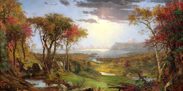 Autumn - On the Hudson River by Jasper Francis Cropsey