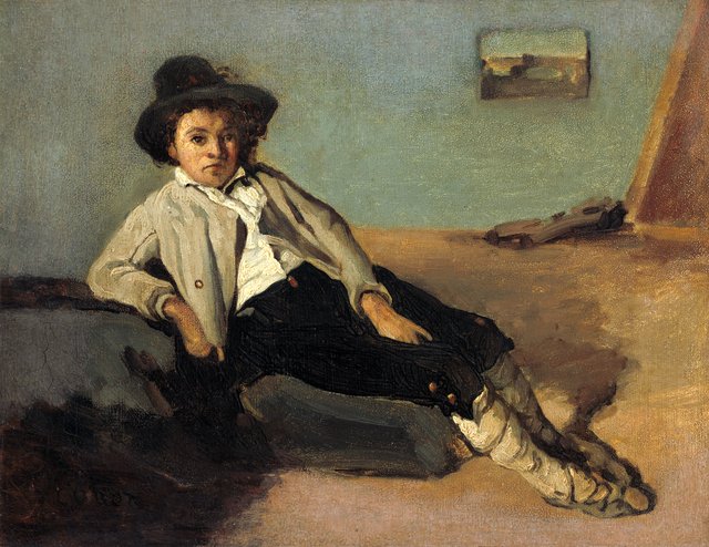 Italian Peasant Boy by Jean-Baptiste Camille Corot