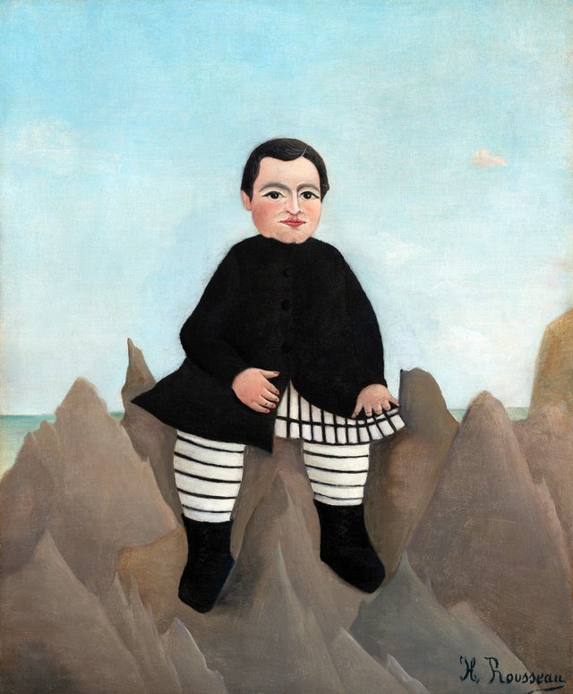 Boy on the Rocks by Henri Rousseau
