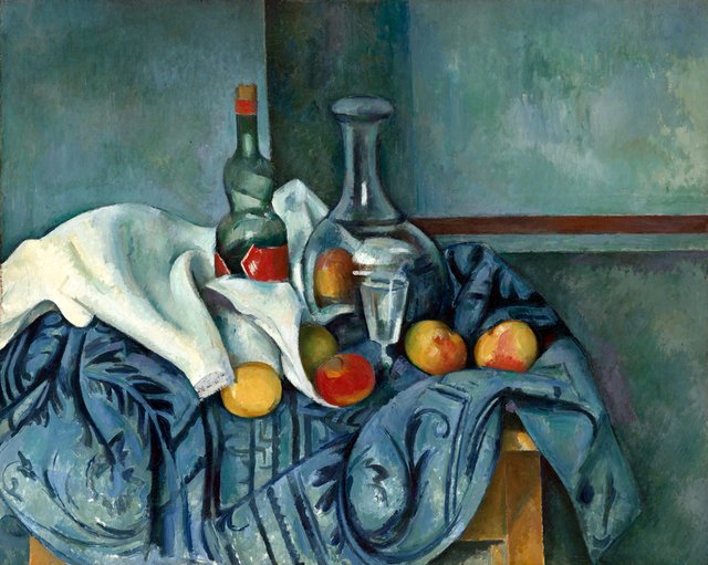 The Peppermint Bottle by Paul Cézanne