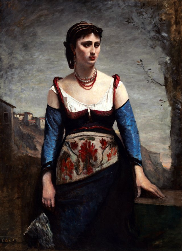 Agostina by Jean-Baptiste Camille Corot