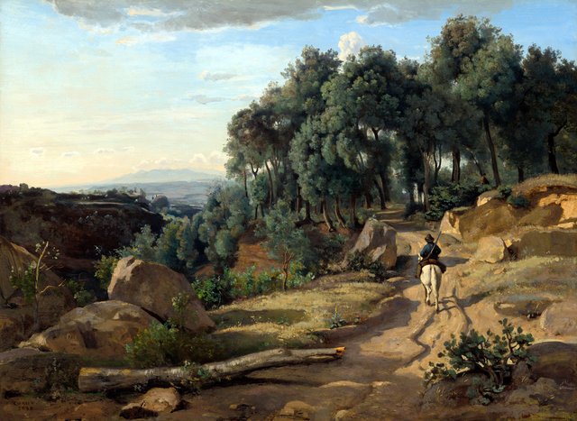 A View near Volterra by Jean-Baptiste Camille Corot