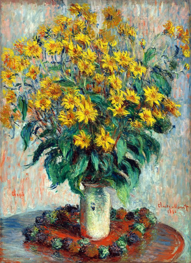 Jerusalem Artichoke Flowers by Claude Monet