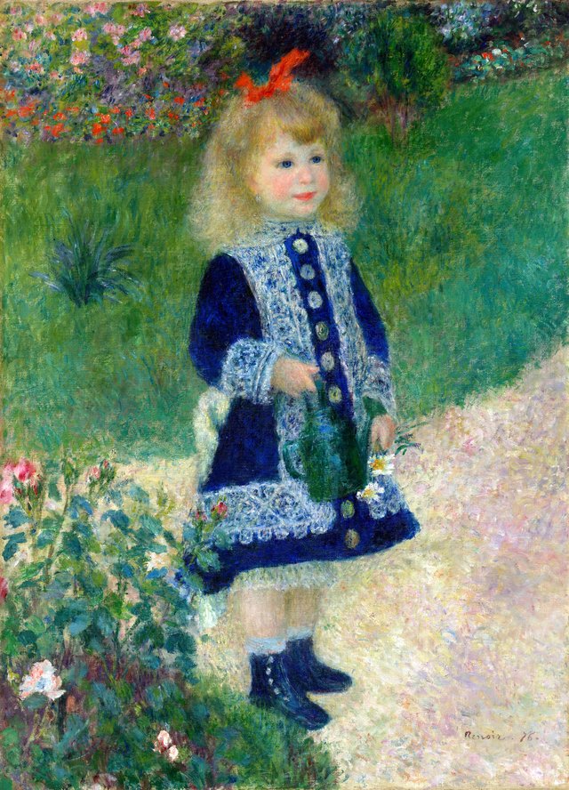 A Girl with a Watering Can by Pierre-Auguste Renoir