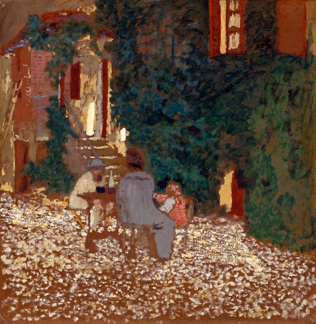 Repast in a Garden by Édouard Vuillard