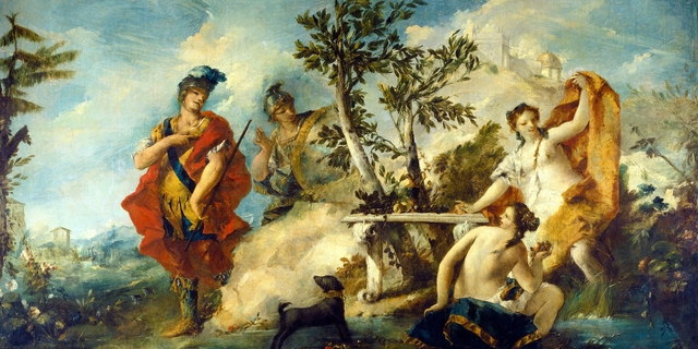 Carlo and Ubaldo Resisting the Enchantments of Armida's Nymphs by Francesco Guardi