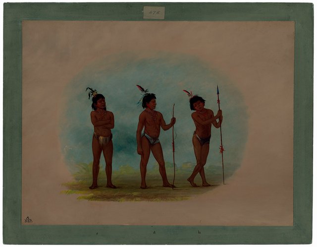 Three Auca Children by George Catlin