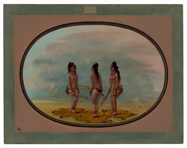The Handsome Dance - Goo-a-give by George Catlin