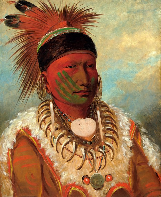 The White Cloud, Head Chief of the Iowas by George Catlin