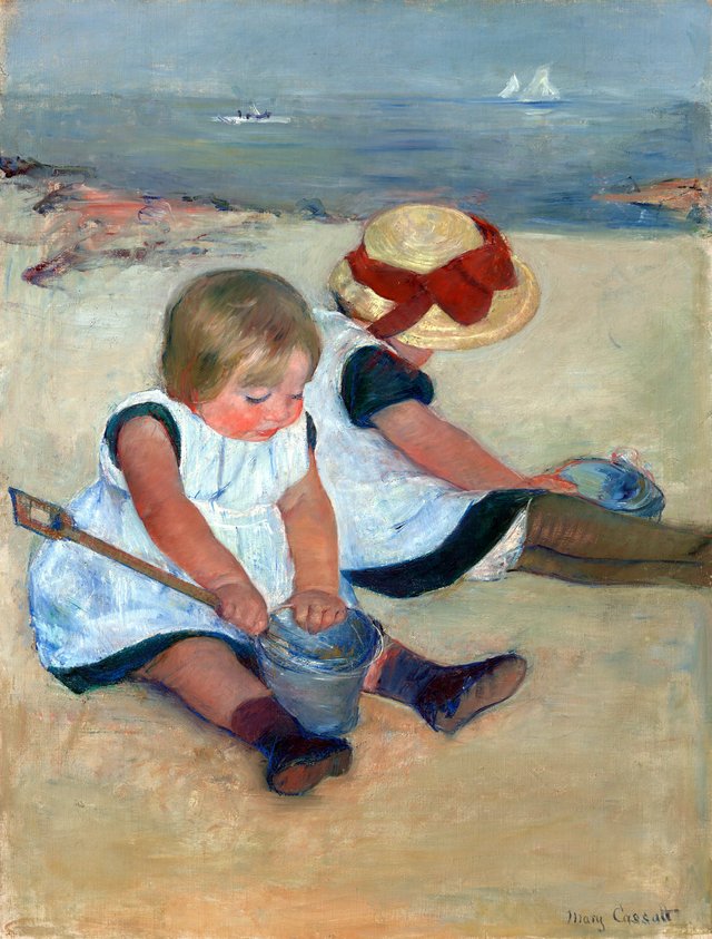 Children Playing on the Beach by Mary Cassatt