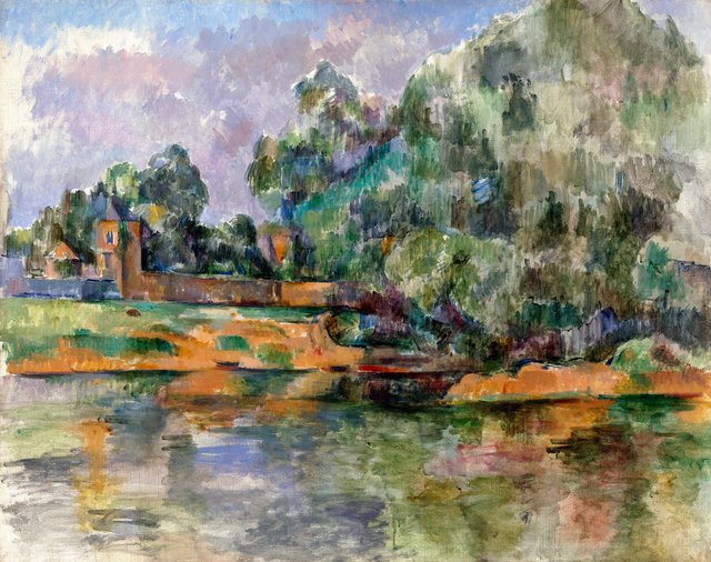 Banks of the Seine at Médan by Paul Cézanne