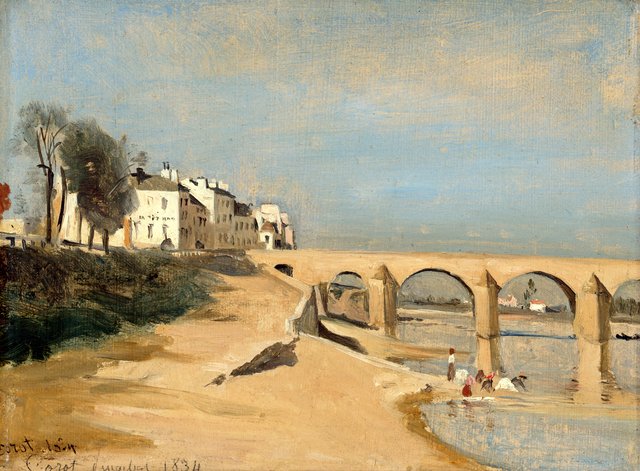 Bridge on the Saône River at Mâcon by Jean-Baptiste Camille Corot
