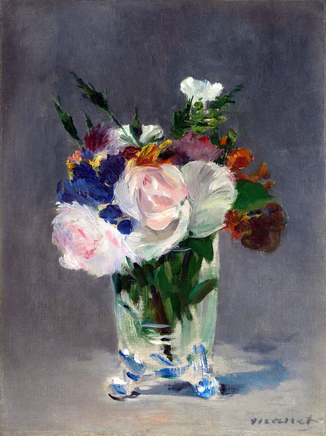 Flowers in a Crystal Vase by Édouard Manet