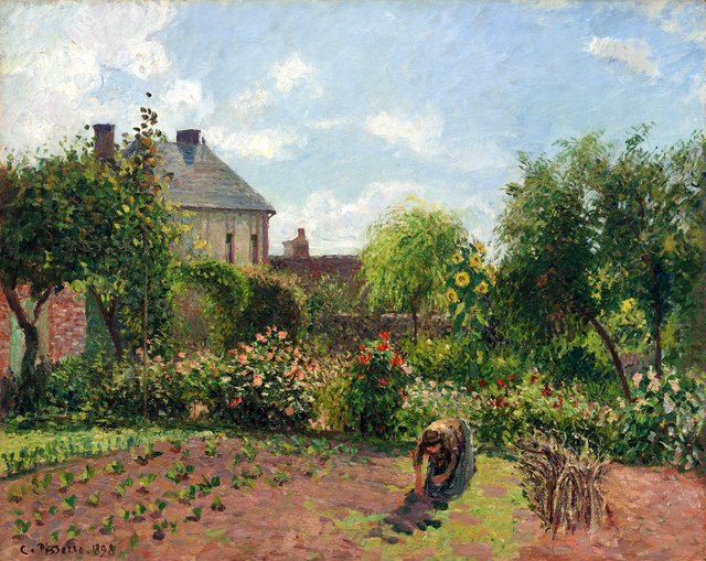 The Artist's Garden at Eragny by Camille Pissarro