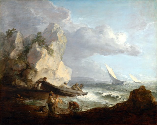 Seashore with Fishermen by Thomas Gainsborough