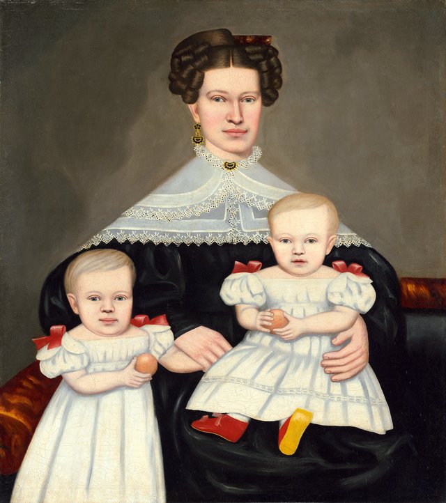 Mrs. Paul Smith Palmer and Her Twins by Erastus Salisbury Field