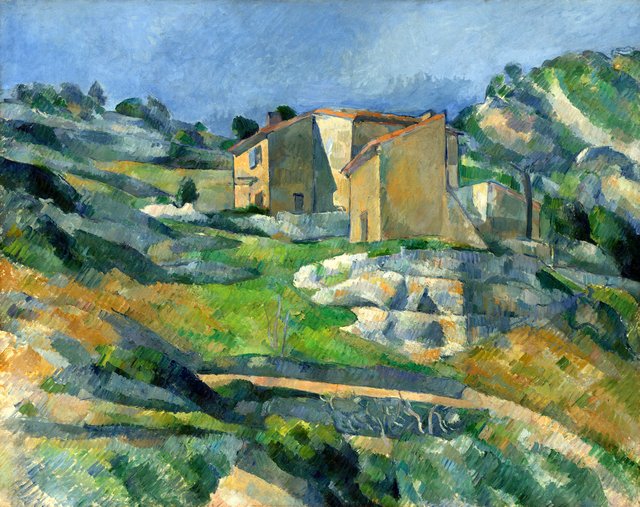 Houses in Provence: The Riaux Valley near L'Estaque by Paul Cézanne