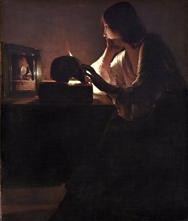 The Repentant Magdalen by Georges de La Tour