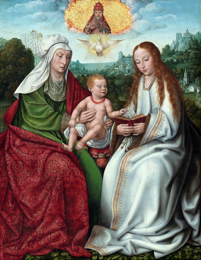 Saint Anne with the Virgin and the Christ Child by Master of Frankfurt