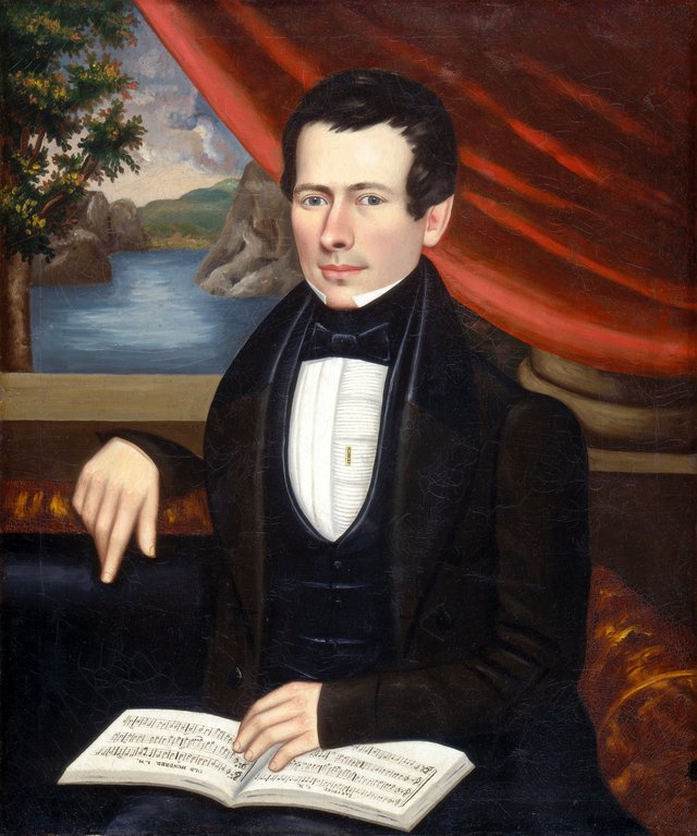Man with a Tune Book: Possibly Mr. Cook by Erastus Salisbury Field